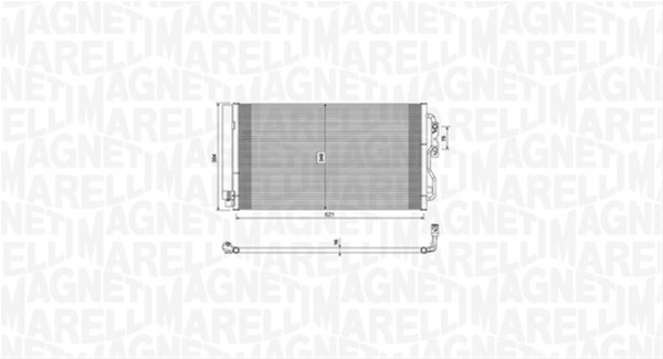 CONDENSATOR A/C (BC751) MARELLI SE25