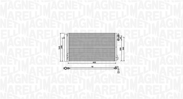 CONDENSATOR A/C (BC752) MARELLI SE25