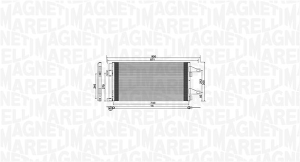 CONDENSATOR A/C (BC761) MARELLI SE25