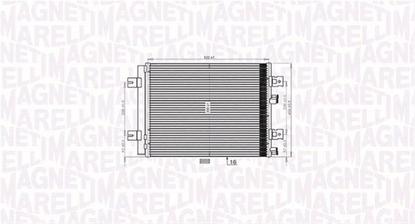 CONDENSATOR A/C (BC765) MARELLI SE25