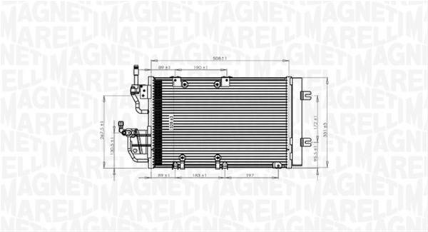 CONDENSATOR A/C (BC771) MARELLI