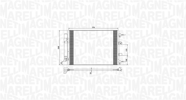 Imagine pentru produsul „CONDENSATOR A/C (BC773) MARELLI"