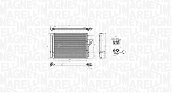 CONDENSATOR A/C (BC778) MARELLI SE25
