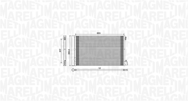 Imagine pentru produsul „CONDENSATOR A/C (BC779) MARELLI SE25"