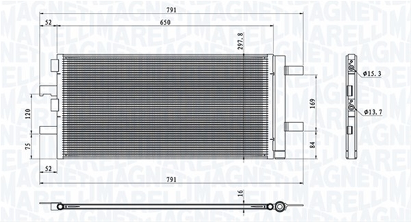 CONDENSATOR A/C (BC786) MARELLI