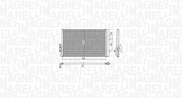 Imagine pentru produsul „CONDENSATOR A/C (BC788) MARELLI SE25"