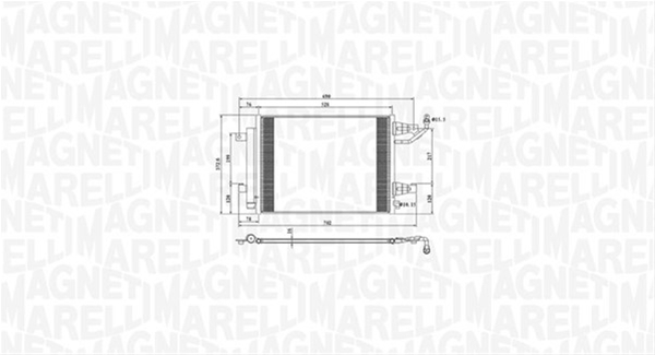 Imagine pentru produsul „CONDENSATOR A/C (BC792) MARELLI SE25"