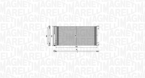 Imagine pentru produsul „CONDENSATOR A/C (BC808) MARELLI"