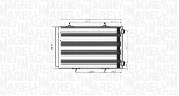 CONDENSATOR A/C (BC822) MARELLI SE25