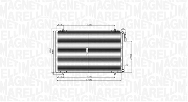 CONDENSATOR A/C (BC825) MARELLI SE25