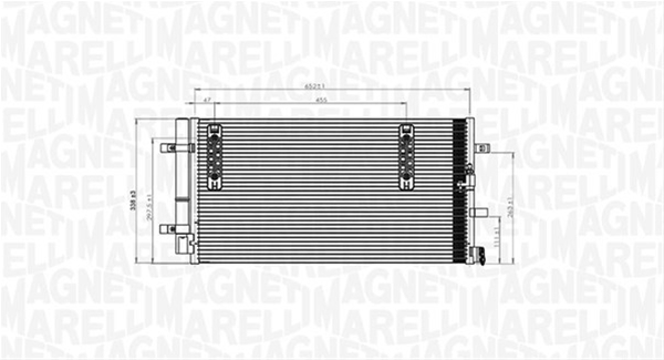 CONDENSATOR A/C (BC827) MARELLI SE25