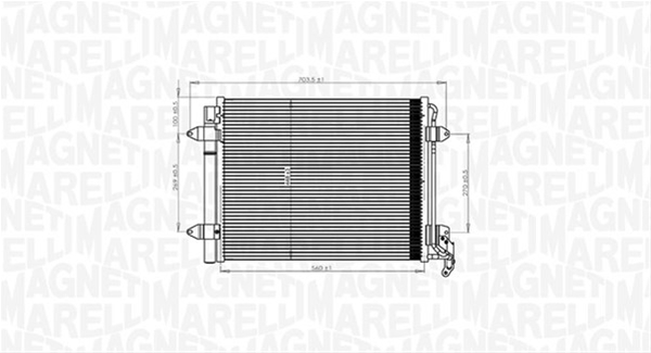 CONDENSATOR A/C (BC833) MARELLI