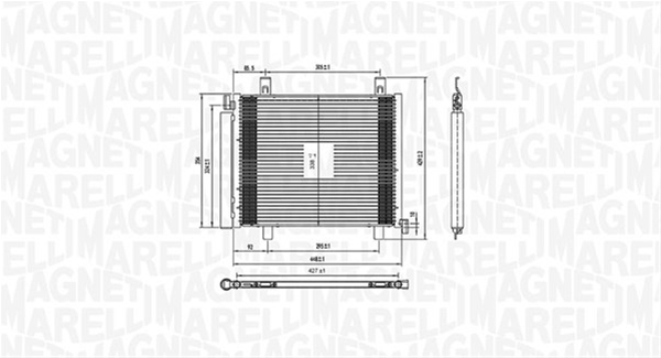 CONDENSATOR A/C (BC836) MARELLI SE25