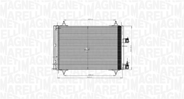 CONDENSATOR A/C (BC849) MARELLI SE25