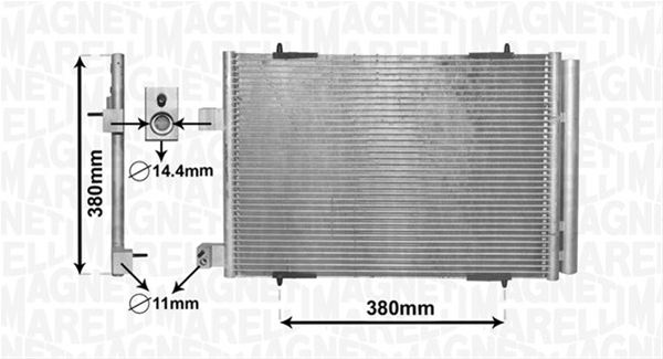 CONDENSATOR A/C (BC855) MARELLI SE25