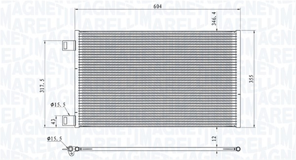 Imagine pentru produsul „CONDENSATOR A/C (BC860) MARELLI SE25"