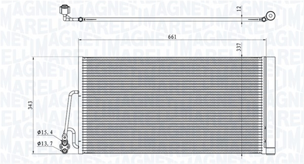 CONDENSATOR A/C (BC861) MARELLI SE25