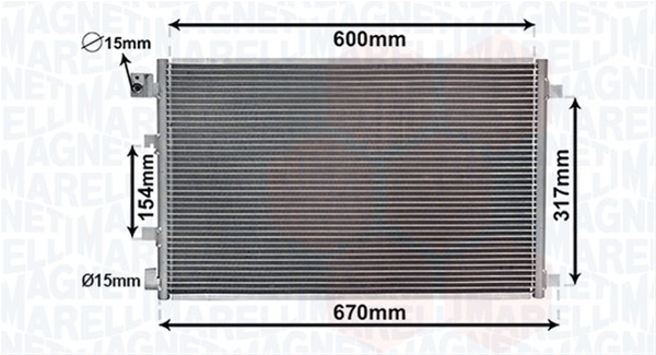 Imagine pentru produsul „CONDENSATOR A/C (BC879) MARELLI SE25"
