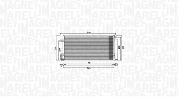 CONDENSATOR A/C (BC882) MARELLI SE25