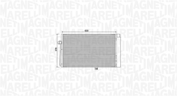 CONDENSATOR A/C (BC899) MARELLI SE25
