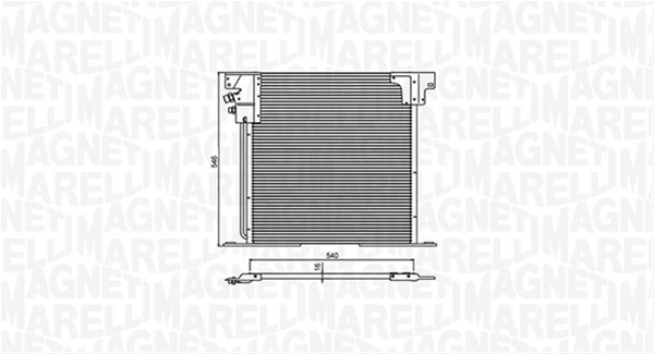Imagine pentru produsul „CONDENSATOR A/C (BC903) MARELLI SE25"