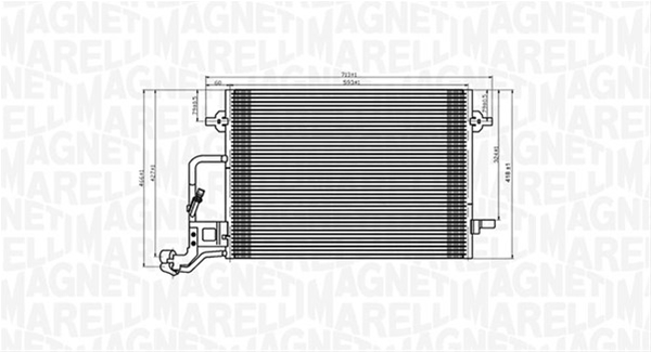 CONDENSATOR A/C (BC909) MARELLI SE25