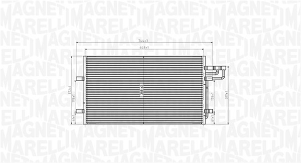 CONDENSATOR A/C (BC915) MARELLI SE25