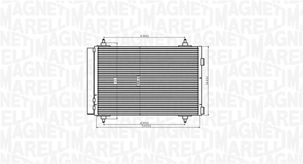 CONDENSATOR A/C (BC916) MARELLI SE25