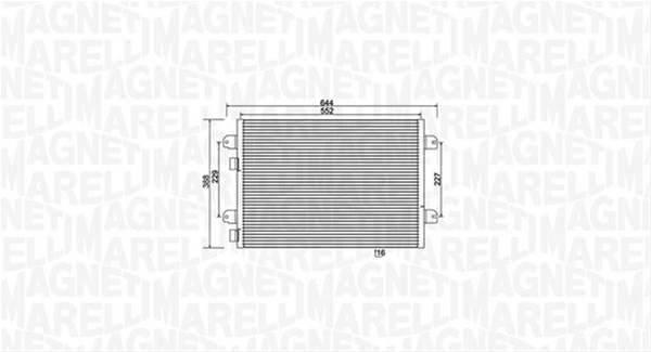 CONDENSATOR A/C (BC931) MARELLI SE25