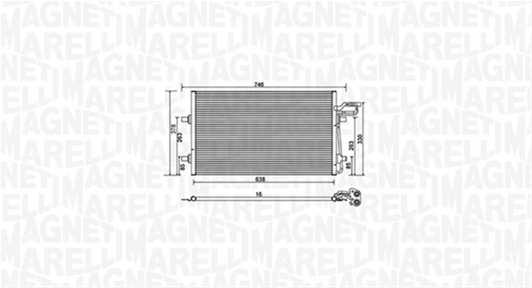 CONDENSATOR A/C (BC934) MARELLI