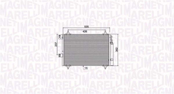CONDENSATOR A/C (BC936) MARELLI SE25