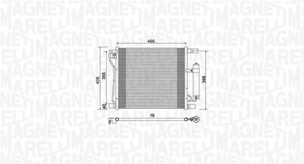 CONDENSATOR A/C (BC992) MARELLI SE25