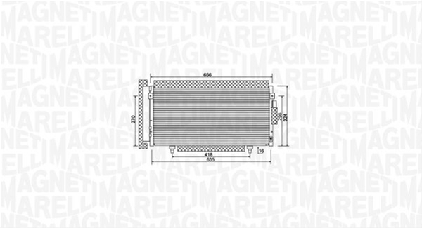 CONDENSATOR A/C (BC998) MARELLI SE25