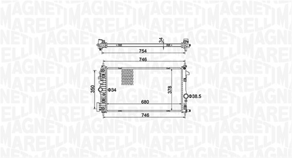 RADIATOR MOTOR (BM1523) MARELLI