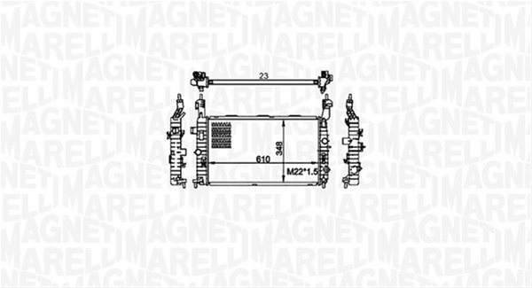 RADIATOR MOTOR (BM1558) MARELLI