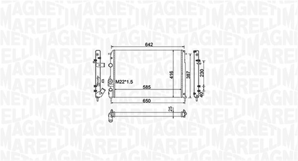 RADIATOR MOTOR (BM1591) MARELLI