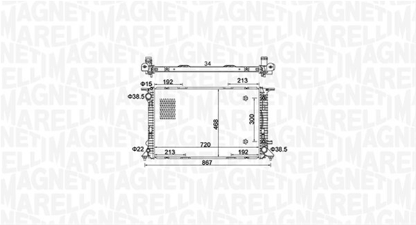 RADIATOR MOTOR (BM1618) MARELLI