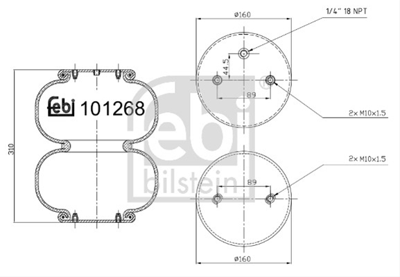 Imagine pentru produsul „BURDUF SUSPENSIE PNEUMATICA FEBI"