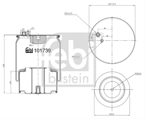 BURDUF SUSPENSIE PNEUMATICA FEBI