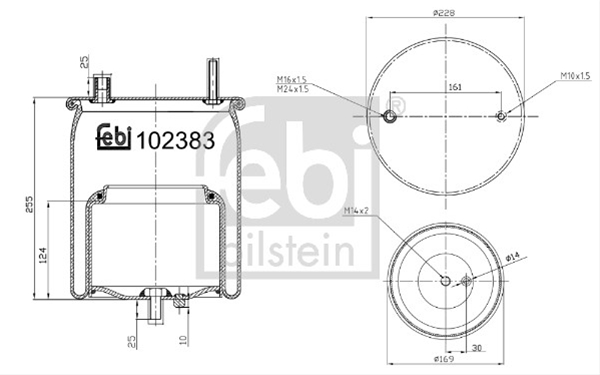 BURDUF SUSPENSIE PNEUMATICA FEBI