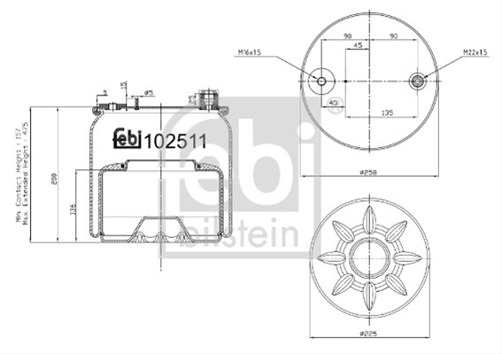 BURDUF SUSPENSIE PNEUMATICA FEBI