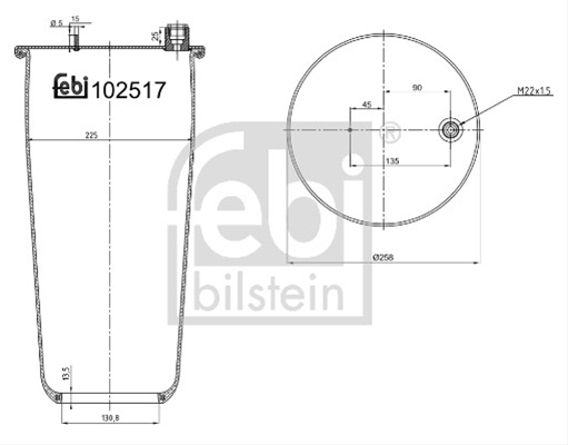 BURDUF SUSPENSIE PNEUMATICA FEBI