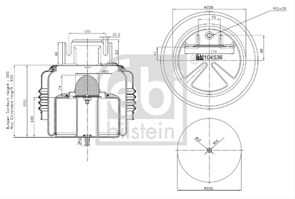 BURDUF SUSPENSIE PNEUMATICA FEBI
