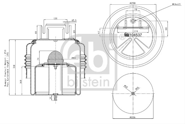 BURDUF SUSPENSIE PNEUMATICA FEBI