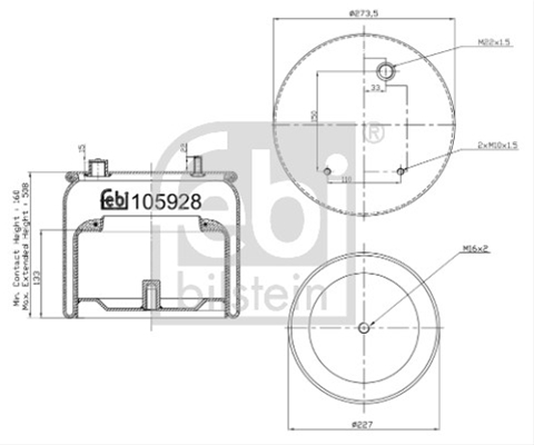 BURDUF SUSPENSIE PNEUMATICA FEBI
