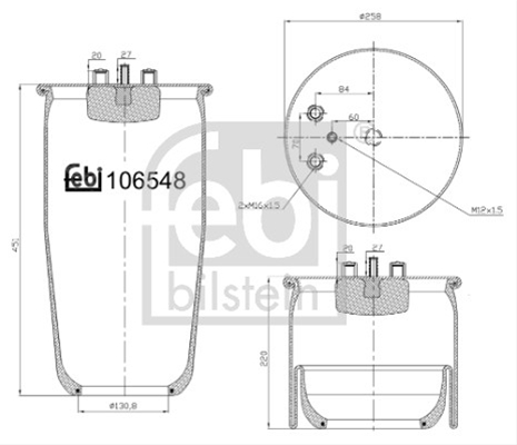 BURDUF SUSPENSIE PNEUMATICA FEBI
