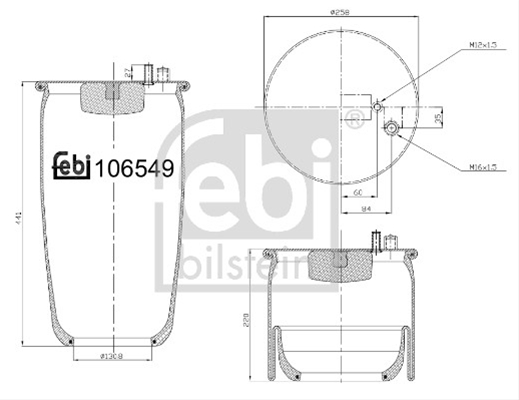 BURDUF SUSPENSIE PNEUMATICA FEBI