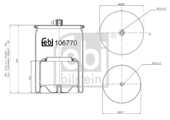 BURDUF SUSPENSIE PNEUMATICA FEBI