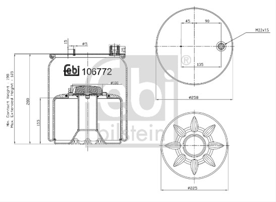 BURDUF SUSPENSIE PNEUMATICA FEBI