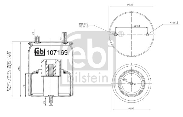BURDUF SUSPENSIE PNEUMATICA FEBI